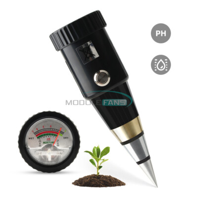 Handheld Soil Moisture PH Meter Acidity Humidity Tester Metal Sensor Probe