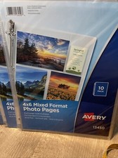 Avery 13450 4" x 6" Mixed Format Photo Pages 10-Pack Lot Of 7