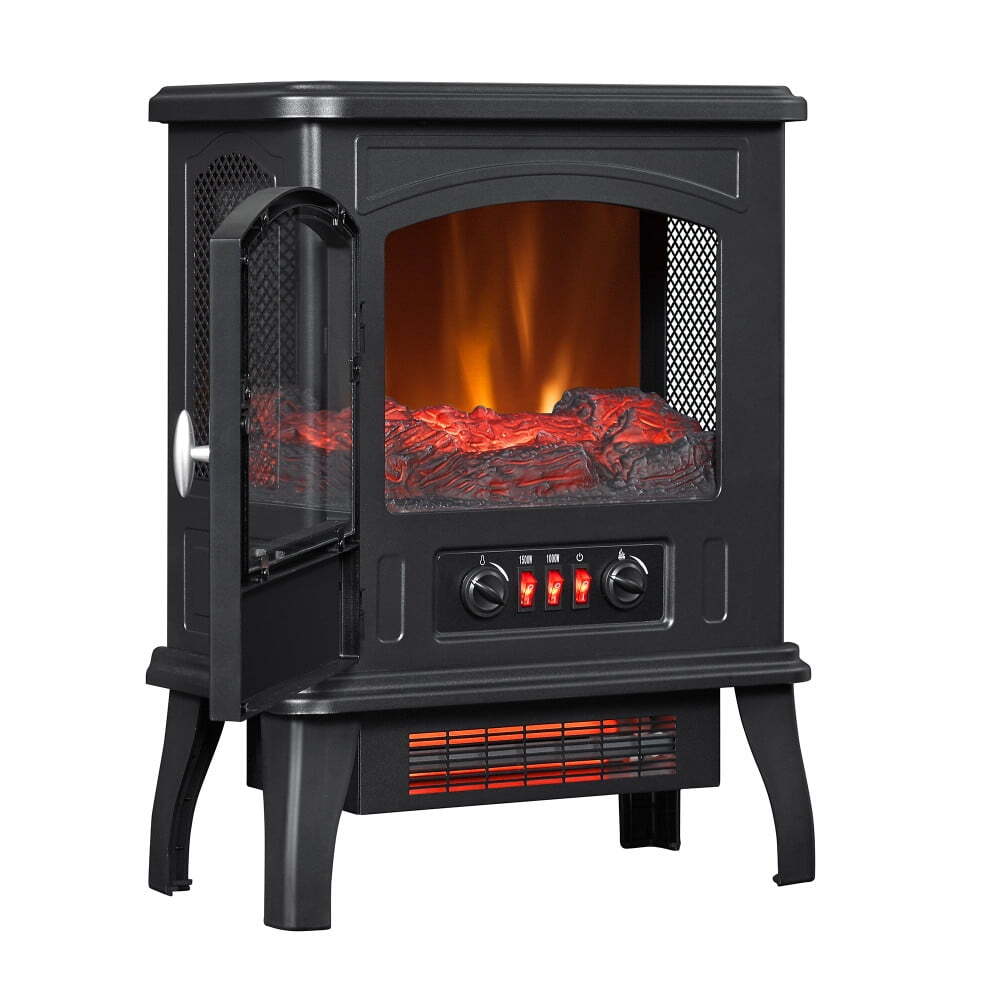 Duraflame® Infrared Quartz Electric Fireplace Stove Heater, Black - NewIt