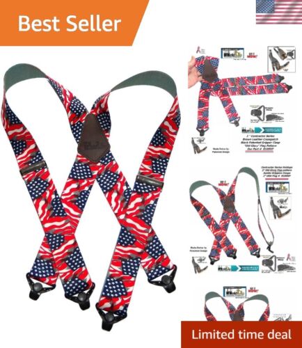 Holdup 2" Wide Contractor Suspenders for Men with Patented Composite Plastic ...