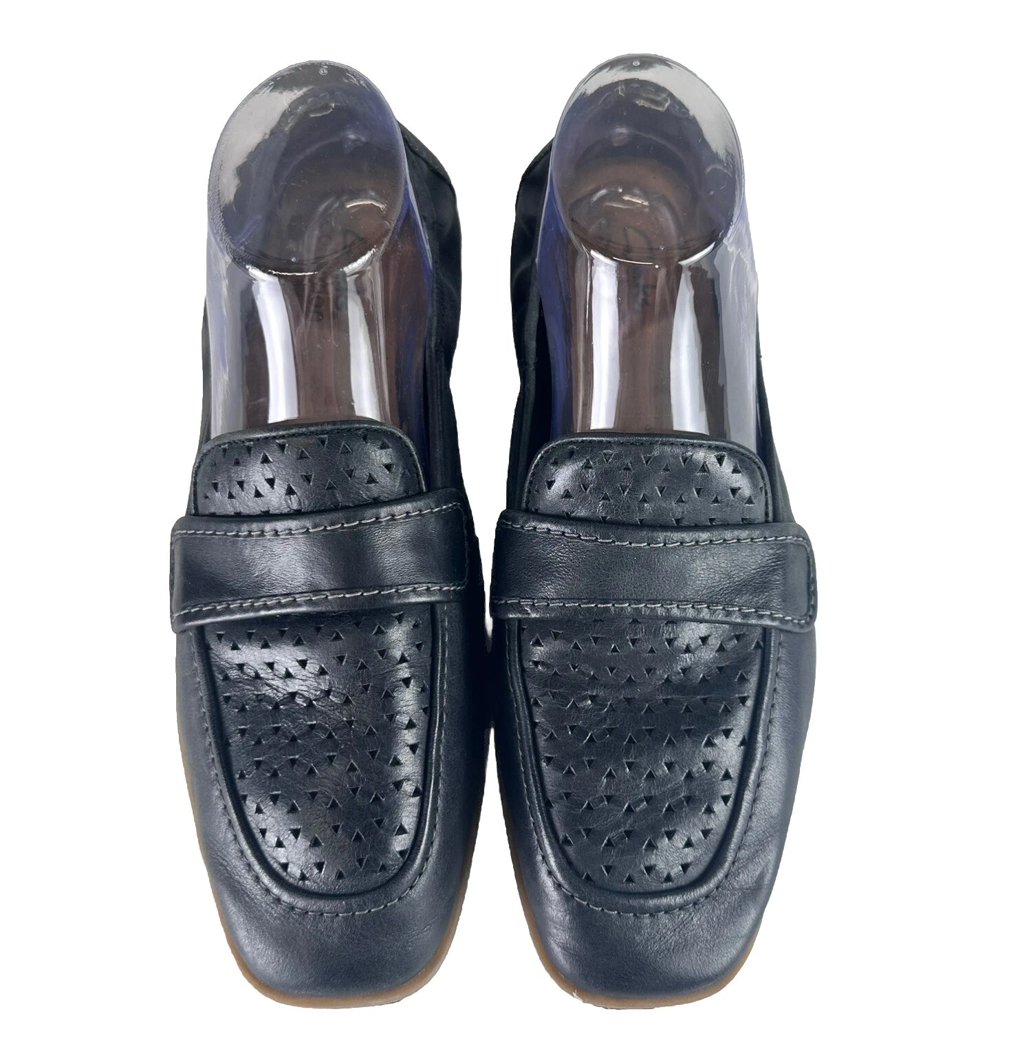 Mocassino Clarks Lyrical Way nero pelle punta quadrata comodo donna taglia 8 5