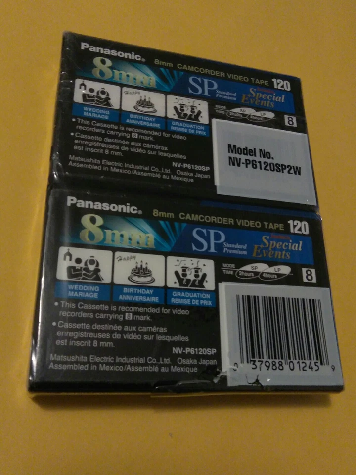 Cintas para videocámara Panasonic 8 mm eventos especiales SP paquete de 2 Foto 2 de 2