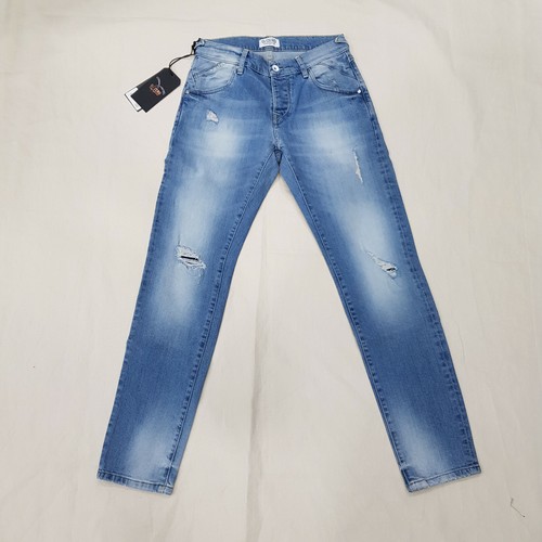 Jeans UOMO 5 tasche DANNY cotone con abrasioni \
