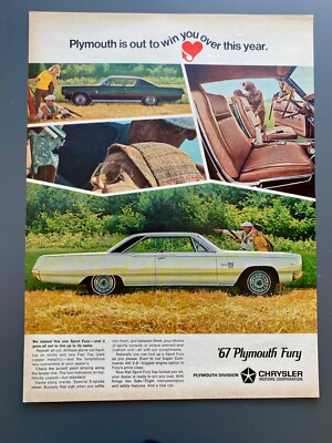 Plymouth Fury 440 V8 Super Commando 1966 XL 34x26cm Werbung Vintage Ad Reklame