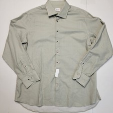 349 New Stenstroms Dress Shirt Men's 19 XXL EU 48 Green Diamond Check Fitted