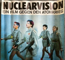 Plakat Poster 1982 "Nuclear Vision" Film gegen Atomkrieg J. Jacobs - gefaltet