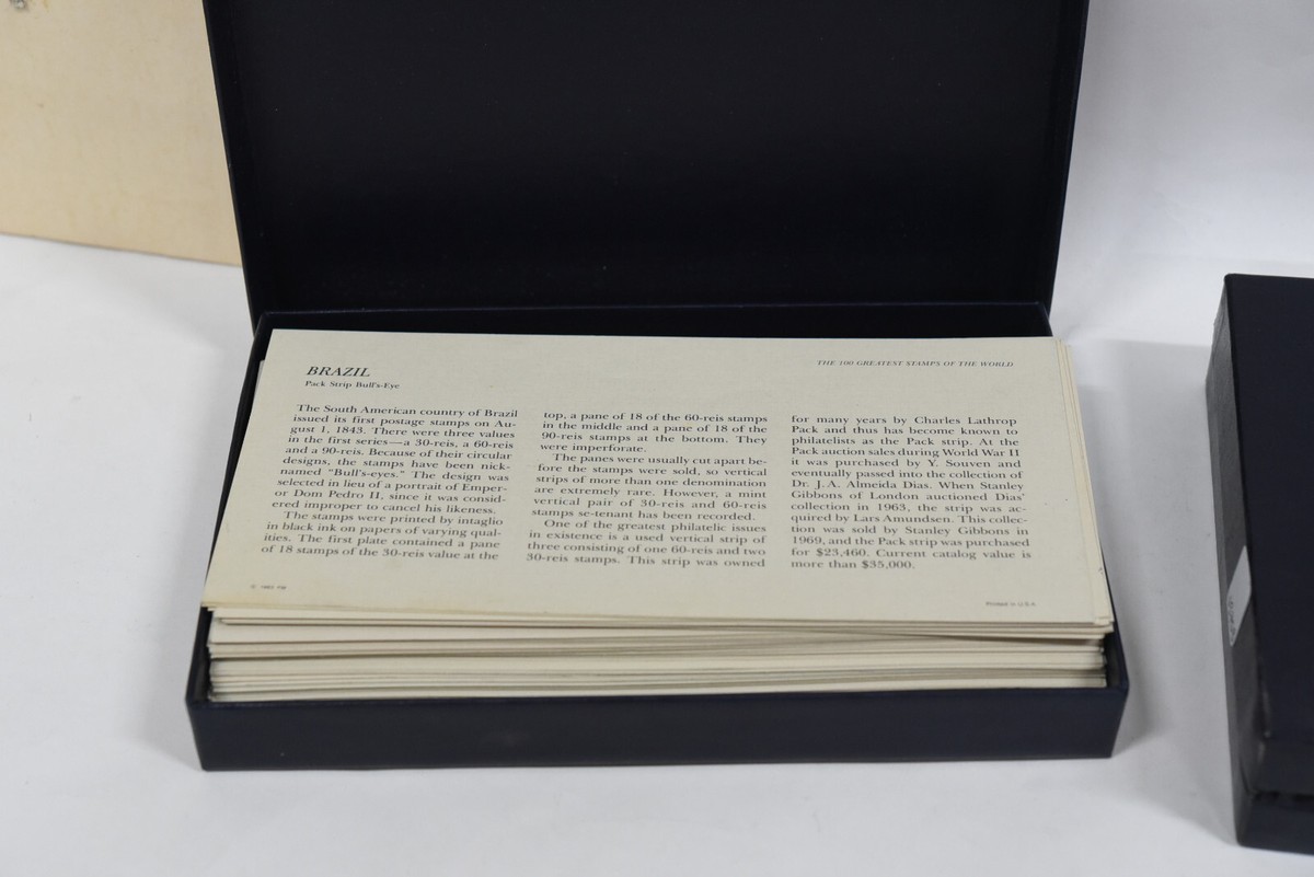 Franklin Mint Silver 100 Greatest Stamps of the World Complete