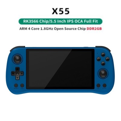 Powkiddy X55 RK3566 5.5 Inch IPS Screen Open Source Handheld Video Game Console