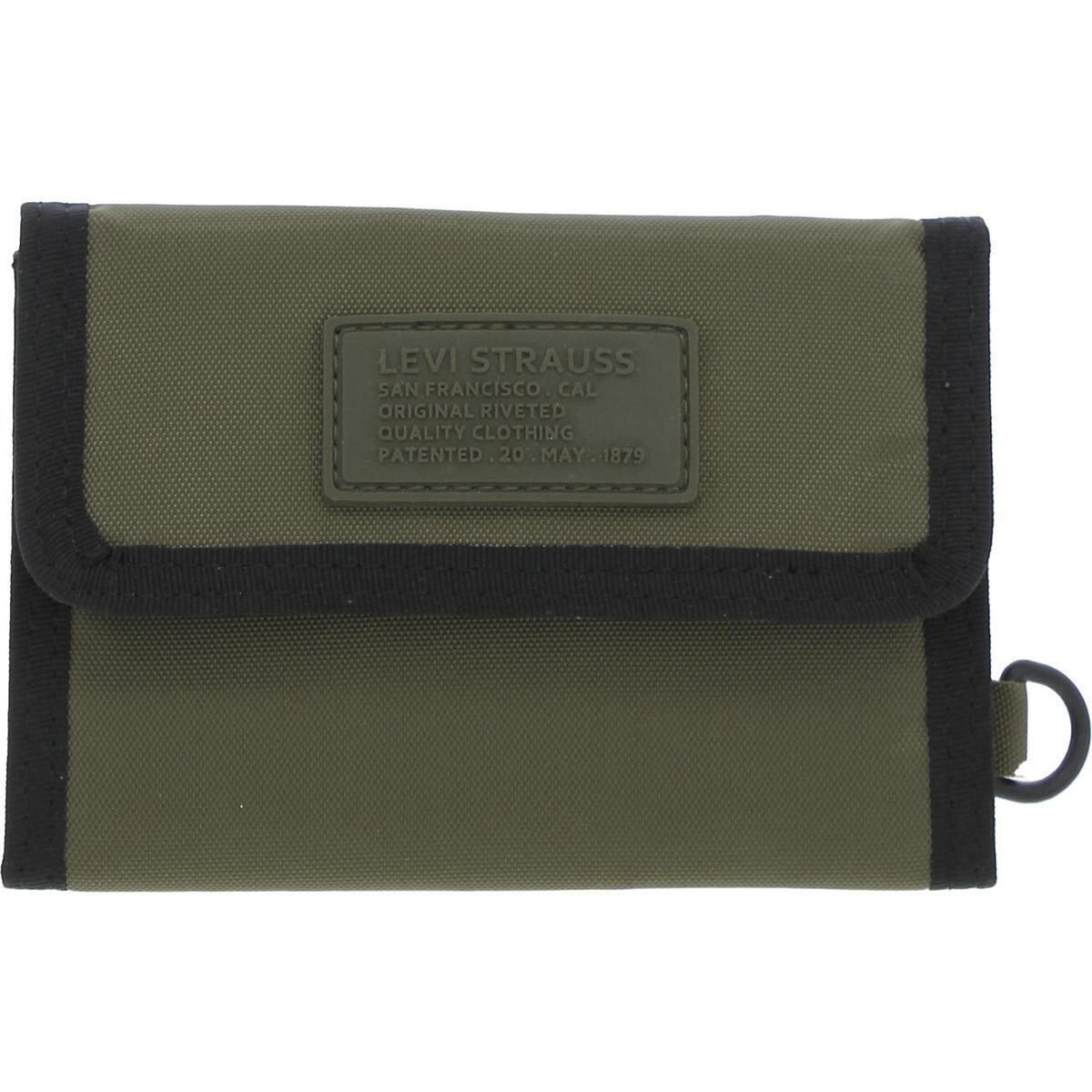 Levi's Mens Fallon Green RFID Card Case Slim Bifold Wallet O/S BHFO