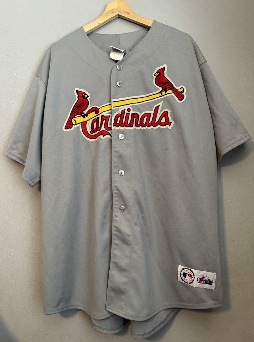 Vintage Majestic St Louis Cardinals Gray Baseball Jersey