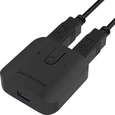 USB 3.0 Sharing Switch for Multiple Computers and Peripherals LED Device Indicat