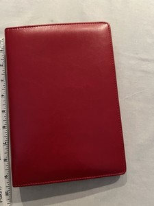 Red Leather Address Book (with business card sleeves) - unused