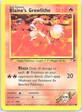 Blaine's Growlithe 62/132 Common Gym Heroes Pokemon Unlimited Heavily Played on eBay