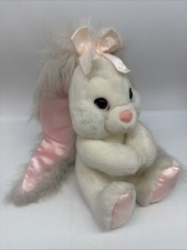 Applause Hare Brush Bunny Rabbit Girl Pink Bow Satin Long Ears Made In USA