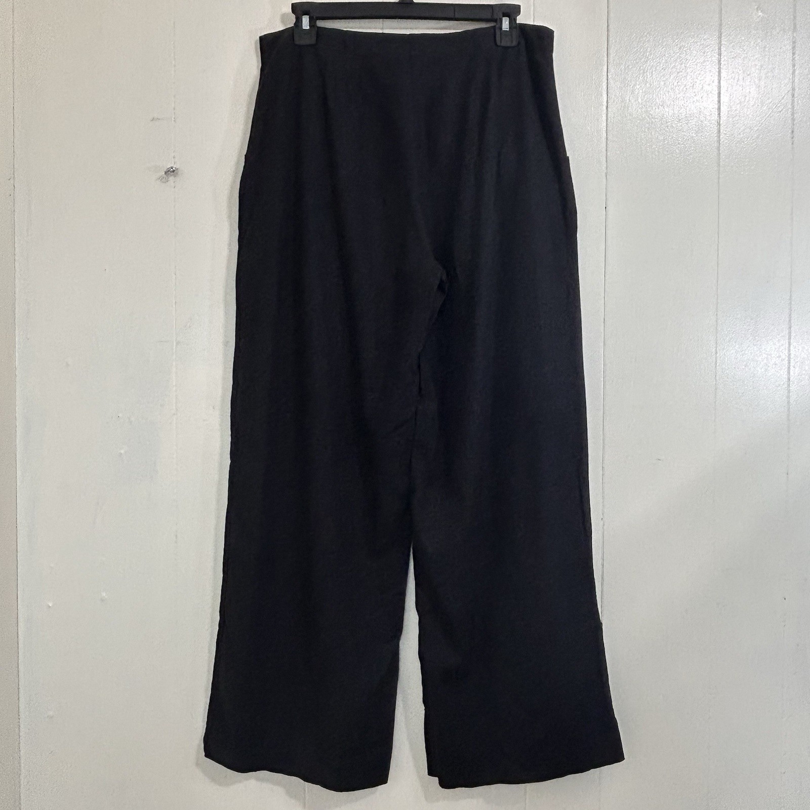 Basic Threads Black Linen Pants Size Medium Wide … - image 2