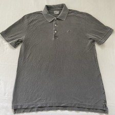 Vintage Washed Lacoste Polo Shirt Gray Heavy Pique Cotton Men Size 6 LARGE