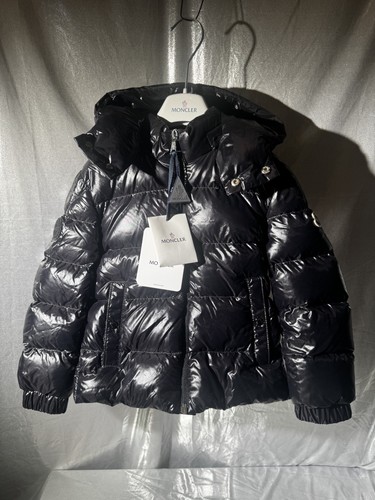 MONCLER Kids Black Narzin Spider-man Down Jacket In Nero Size 06