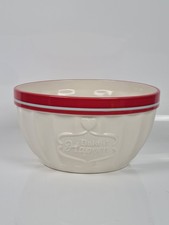 NEXT LARGE 'BAKE IT HAPPEN' RED TRIM CERAMIC MIXING BOWL 28.5 CM - 16.5 CM Deep