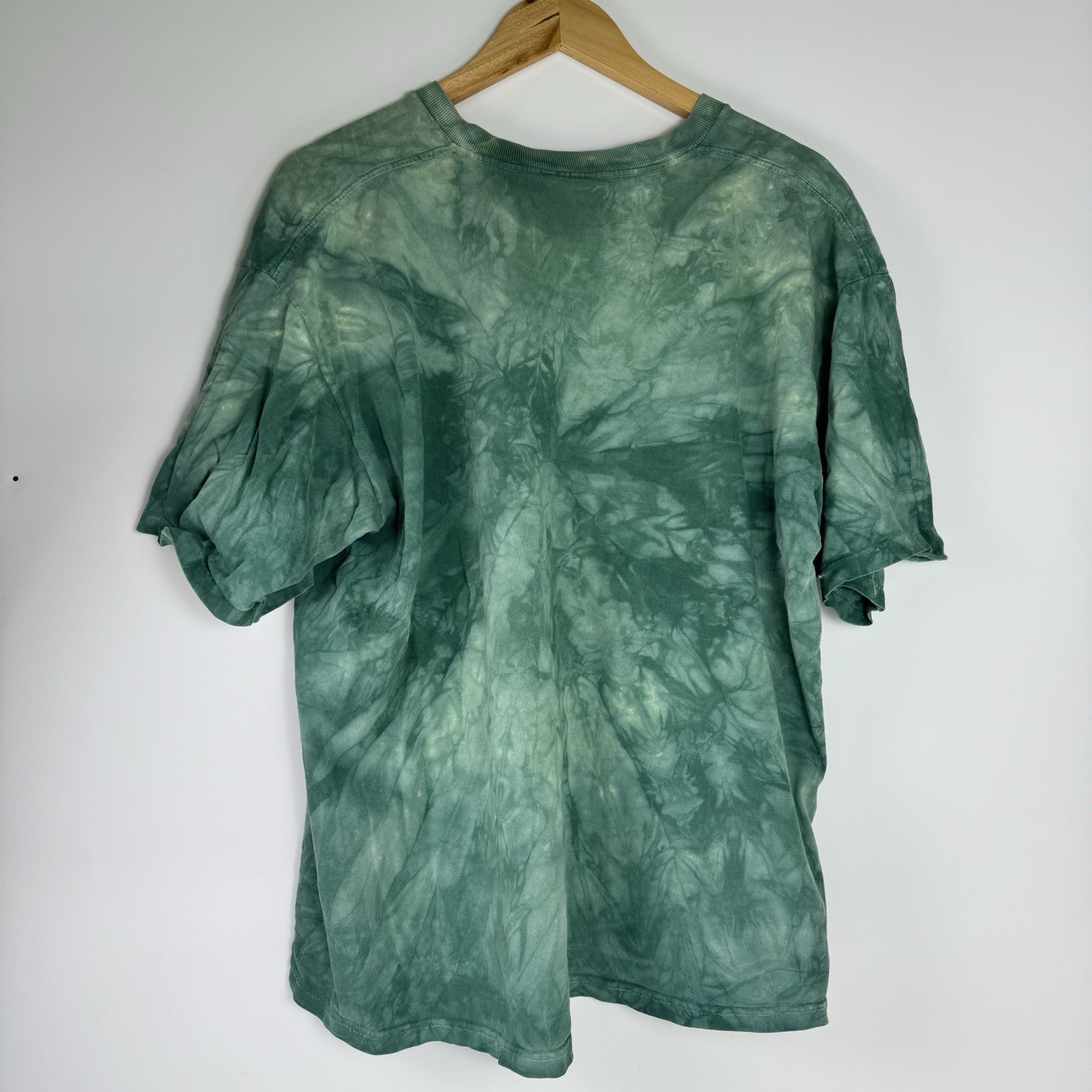 Vintage Jar Jar Binks Liquid Blue Shirt RARE green Tie Dye Star Wars 90s XL image 2