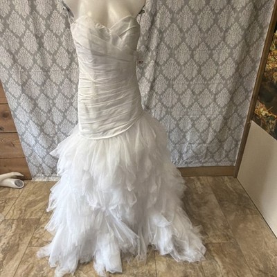 Eden Gold Label White Sweetheart Mermaid Ball Gown Wedding Dress Size 10 Lot#9