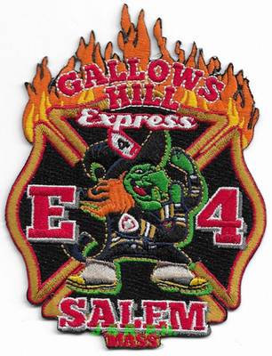 Salem  Engine - 4 ''Gallows Hill Express'', MASS (3.25'' x 4.5'' size) fire patch