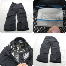 Columbia Snow Pants Youth 8 Black Pockets Omni Heat Insulated Skiing 24x21