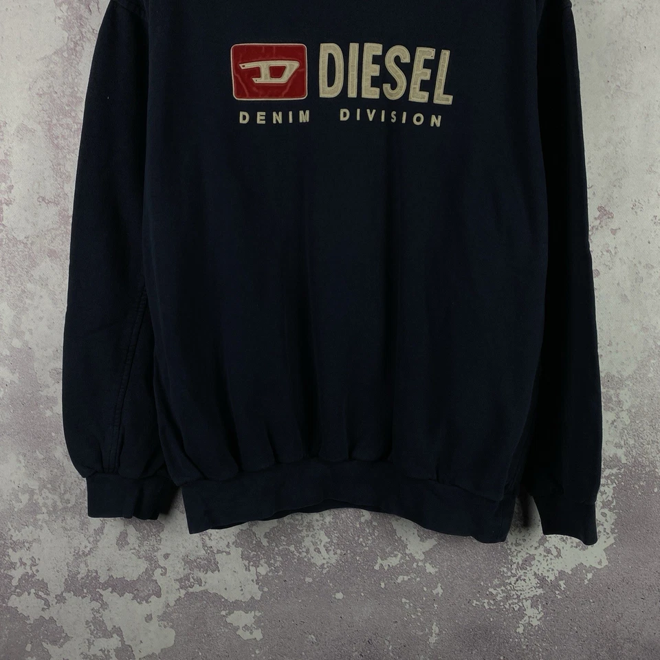Suéter Diesel De Colección Para Hombre Lujo Y2K Raro 90 Manga Larga Logo Grande Talla L Foto 3 de 4