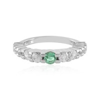 Cavill Smaragd Ring 0,26Ct 925 Sterling Silber Damen Schmuck Platin- Echtschmuck