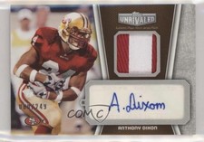 2010 Topps Unrivaled Relics 80/249 Anthony Dixon #UAP-AD Patch Auto u3f