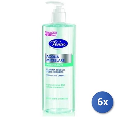 6x Konvolut Venus Acqua Micellare Ml. 400 Gesichtsreiniger Augen