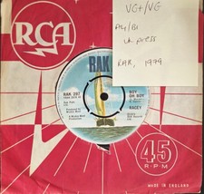 Racey Boy Oh Boy / Sensational Buzz Vinyl Record 7" VG+/VG RAK 297 1979