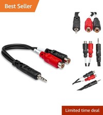 Reliable 6-Inch TRS to RCA Breakout Cable: Perfect for Home Audio Systems