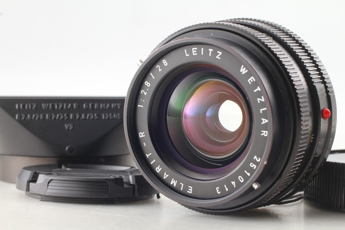 MINT w/ Hood] Leica Leitz Wetzlar Elmarit R 28mm f/2.8 3 Cam Lens
