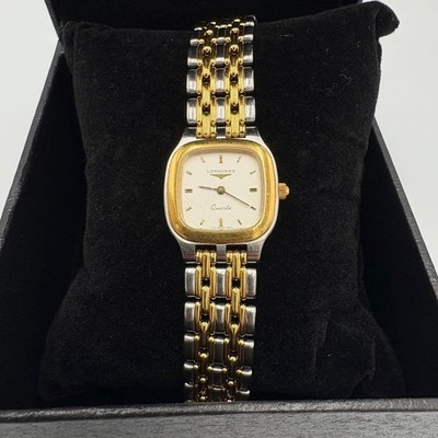 極美品 LONGINES 腕時計 7445 レディースクオーツ コンビ Longines Ladies Quartz Watch 7445 Silver Tone Very Good Condition