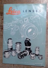1954 Leica Camera Lenses Adv Booklet Catalog 8745 Ernst Leits GMBH Wetzler