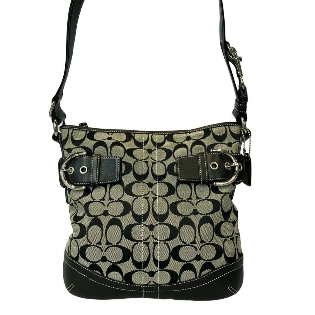 Coach Signature Shoulder Bag 03574 - Ladies' Bag with Minor Wear, Back Dirt & Corner Scuffs
