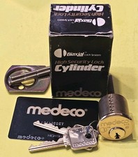 MEDECO RIM 1 1/16 HIGH SECURITY DOOR LOCK CYL...