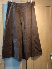 Ladies Long Brown Corduroy Maxi Skirt Size 12