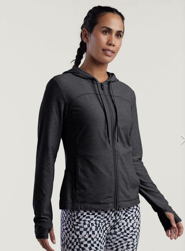 NWT Title Nine Vital 2.0 Full Zip Hoodie CHARRED GREY HEATHER Size XS (2)