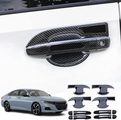 For Honda Accord 2018-2022 Carbon Fiber Style Door Handle Bowl Cover Trims Sets