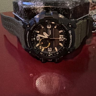 Casio G-SHOCK Mudmaster Mud-Resistant World Time Quartz Analog Green Resin