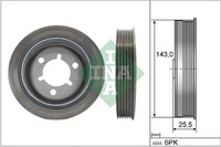Riemenscheibe Kurbelwelle Schaeffler INA 544 0145 10 FüR 206 Fiat Fiorino Qubo 2