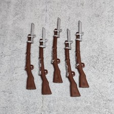 5pack Custom WW2 Rifle W/ Bayonet Lot Blocks for Minifigures D11byn3