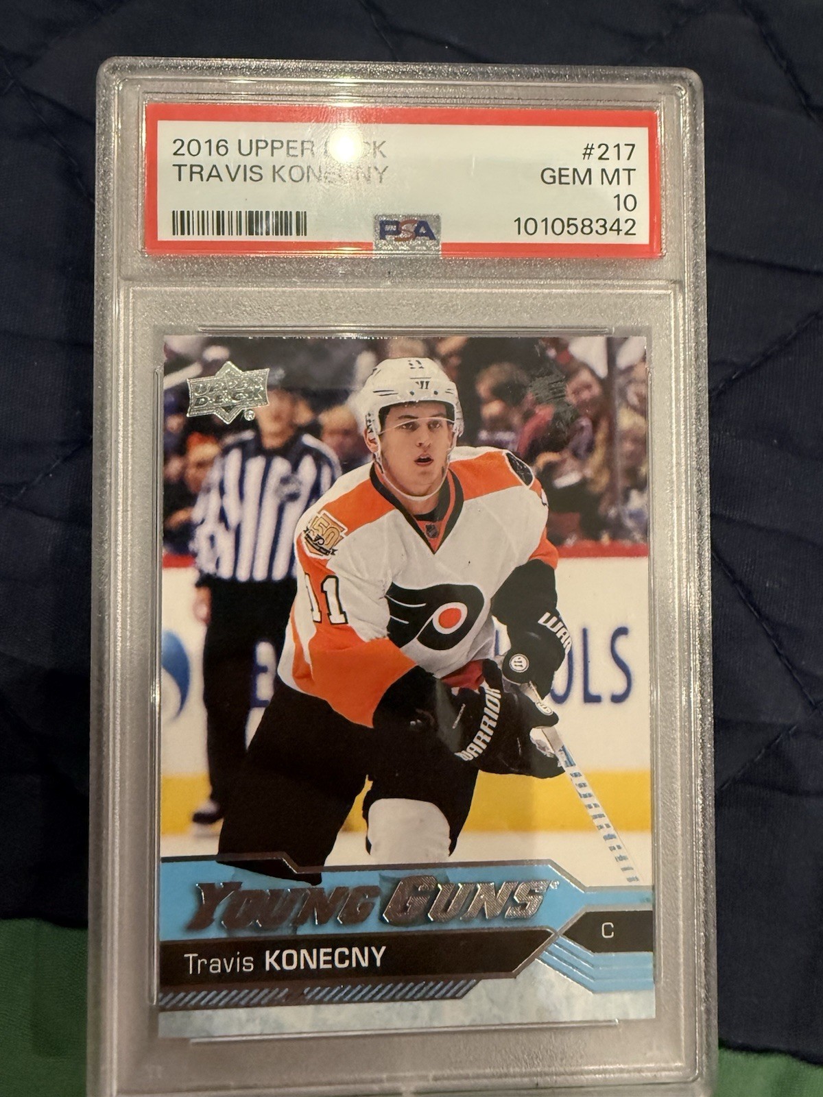 2016-17 Upper Deck - Young Guns Travis Konecny #217 (RC) PSA 10 GEM MT