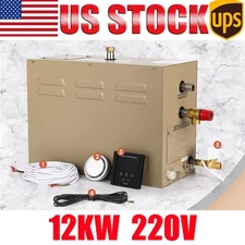 12KW Self Draining Steam Generator Kit Steam Shower Bath Spa Generator 95-131℉