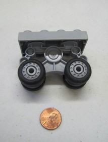Lego Duplo GREY AIRPLANE WHEELS TIRES DOUBLE SET #7840 #7843 #5595 Plane Jet #2