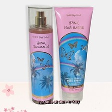 Bath  Body Works Pink Cashmere Fine Fragrance Mist 8 oz  Body Cream 8 oz NEW