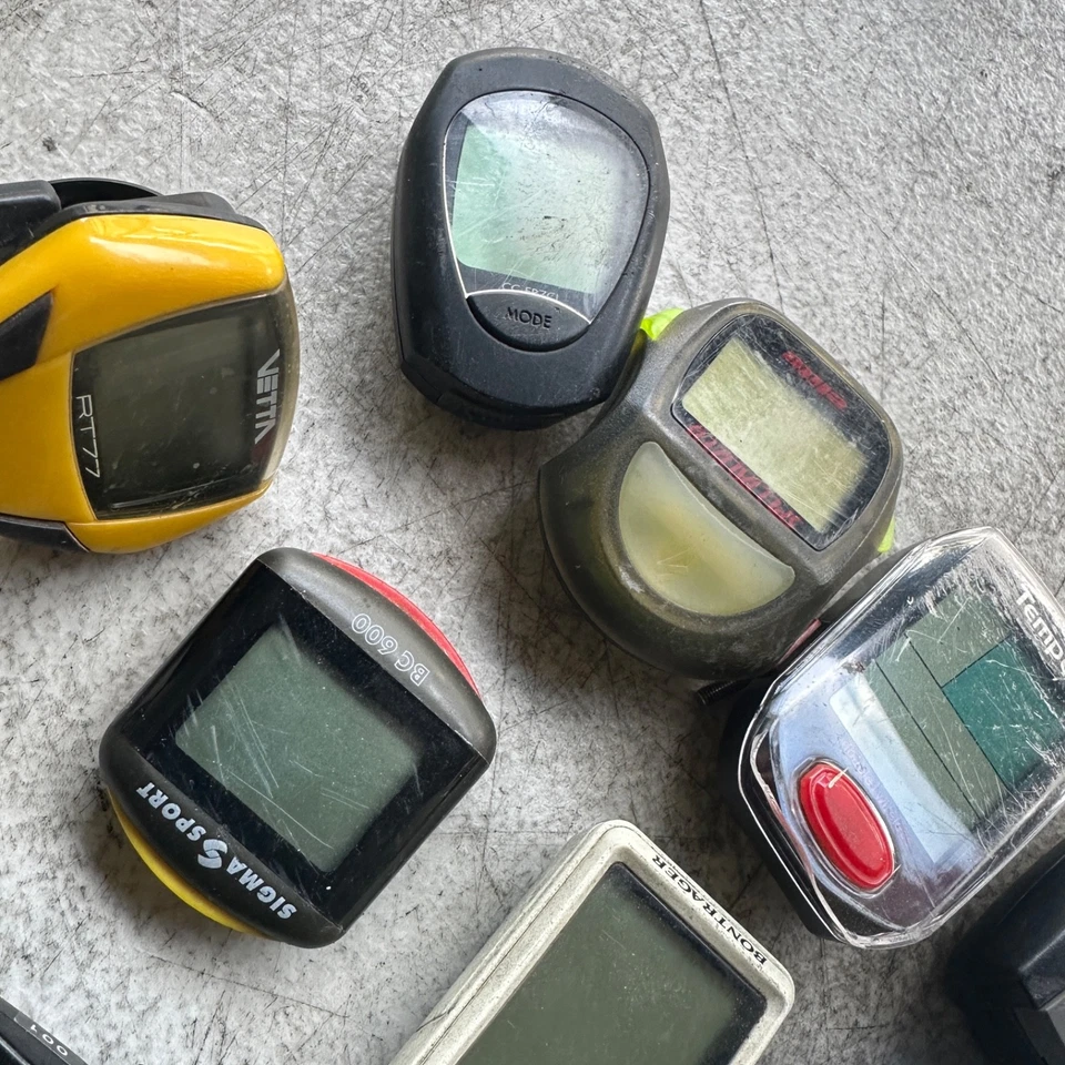 Lot of Vintage Bike Computers w/ Sensors, Mounts, & Spoke Magnets FOR PARTS - Image 2 of 4