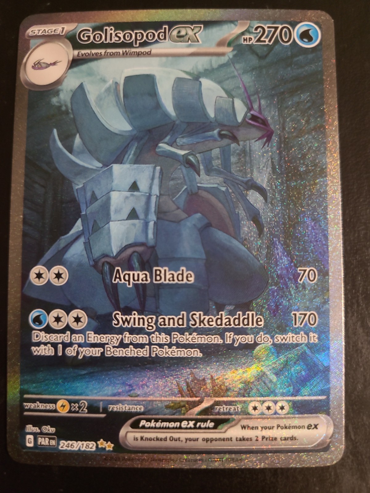 Golisopod ex - 246/182 - Pokemon Paradox Rift Special Illustration Rare Card NM