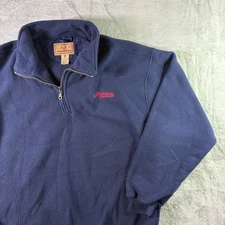 VTG GEAR For Sports Indians Pullover Fleece Sweatshirt Mens Medium Navy Blue